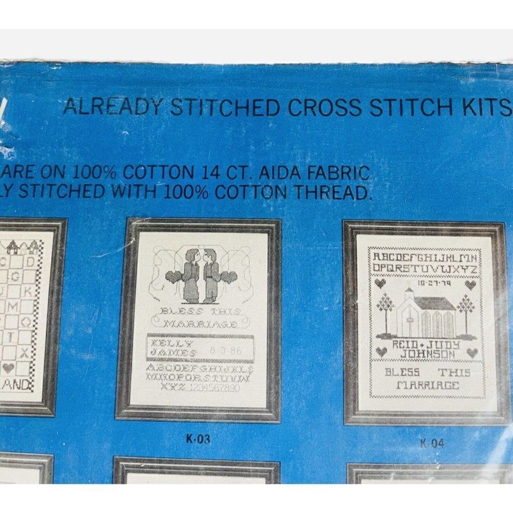 NOS Vintage 1980s Olde Towne Crafters Touch Counted Cross Stitch Kit Personalize - Picture 7 of 9